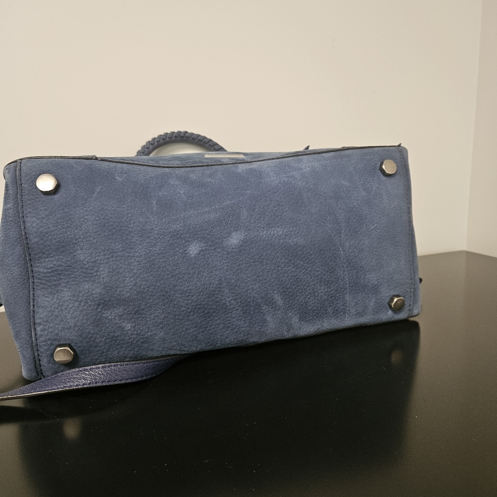 Rebecca Minkoff Blue Suede Satchel Bag - Picture 7 of 10